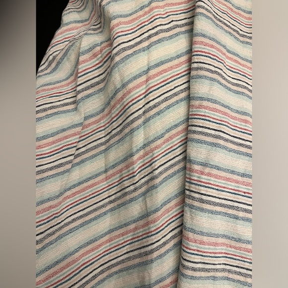 Anthropologie Paper Crane Size Large Mini A -Line Blue Striped Mini Dress - Picture 9 of 9